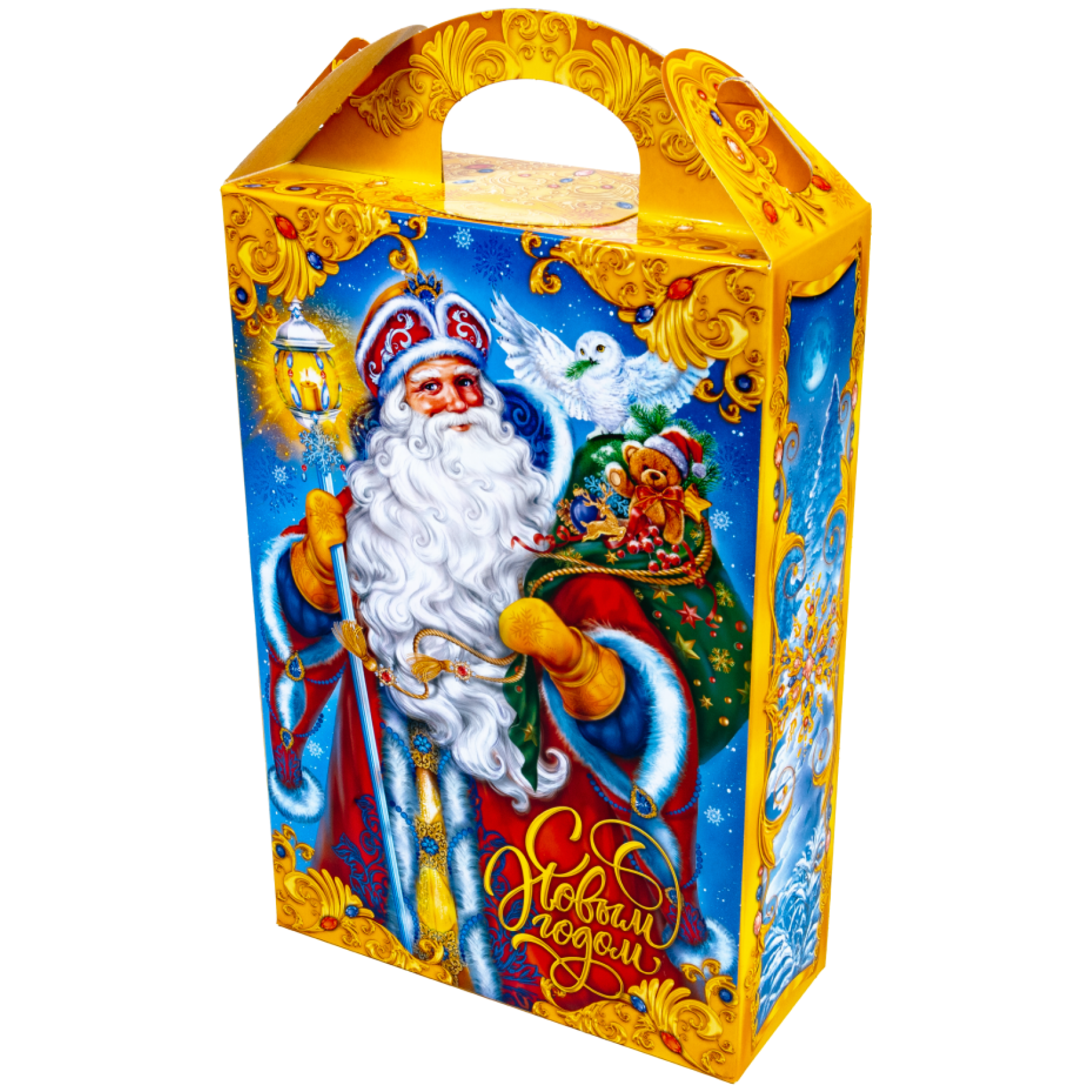 Дед мороз с раскраской